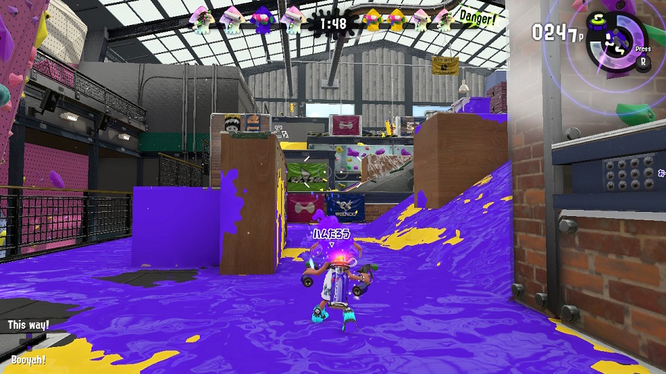 I just got splatted by an enemy. This match is tough!